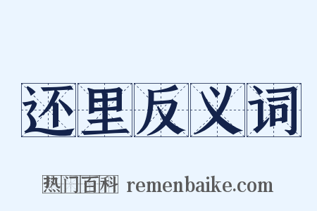 还里反义词是什么意思的图片